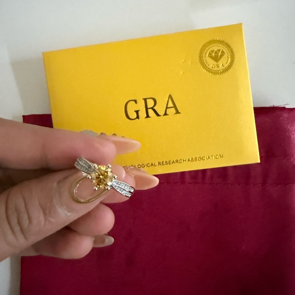 GRA Gold and Silver Women's Ring